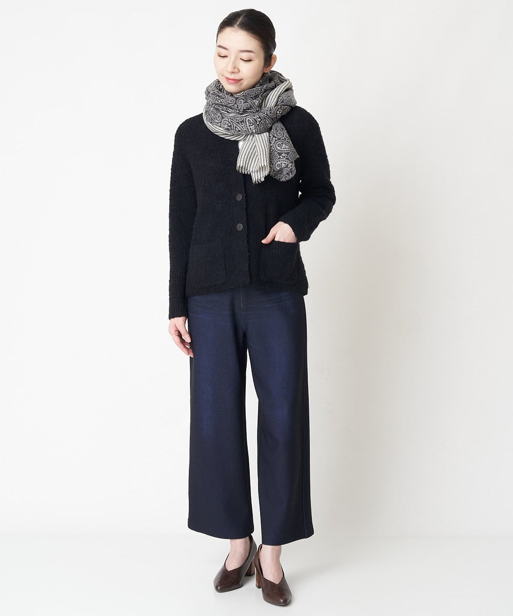NHSAW02290 GIANNI LO GIUDICE(小さいサイズ)(メゾン ドゥ サンク) ミックスループニットジャケット ライトベージュ