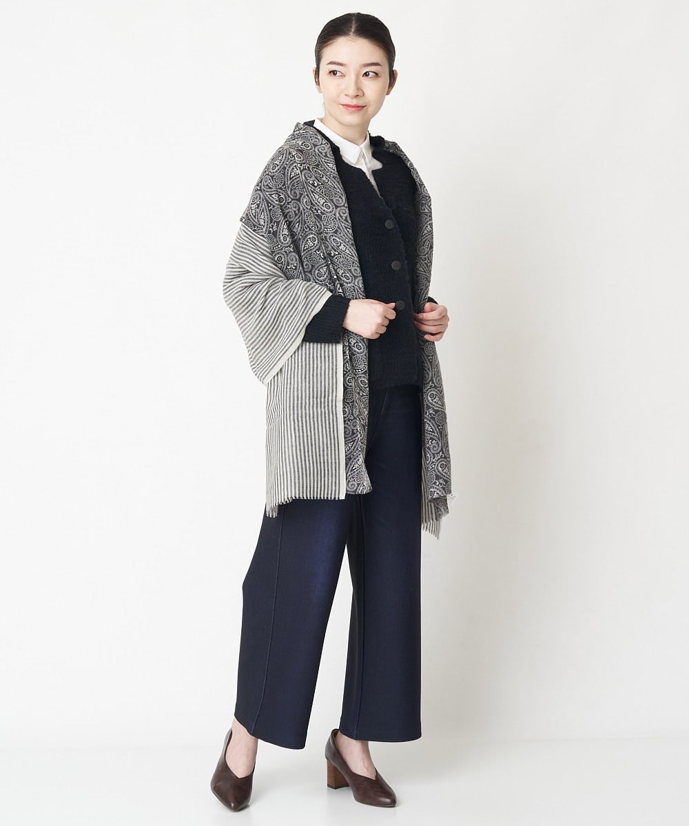 NHSAW02290 GIANNI LO GIUDICE(小さいサイズ)(メゾン ドゥ サンク) ミックスループニットジャケット ライトベージュ