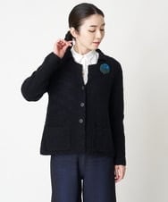 NHSAW02290 GIANNI LO GIUDICE(小さいサイズ)(メゾン ドゥ サンク) ミックスループニットジャケット ライトベージュ