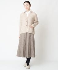 NHSAW02290 GIANNI LO GIUDICE(小さいサイズ)(メゾン ドゥ サンク) ミックスループニットジャケット ライトベージュ