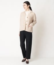 NHSAW02290 GIANNI LO GIUDICE(小さいサイズ)(メゾン ドゥ サンク) ミックスループニットジャケット ライトベージュ