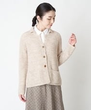 NHSAW02290 GIANNI LO GIUDICE(小さいサイズ)(メゾン ドゥ サンク) ミックスループニットジャケット ライトベージュ