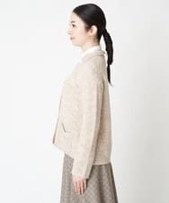NHSAW02290 GIANNI LO GIUDICE(小さいサイズ)(メゾン ドゥ サンク) ミックスループニットジャケット ライトベージュ
