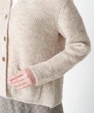 NHSAW02290 GIANNI LO GIUDICE(小さいサイズ)(メゾン ドゥ サンク) ミックスループニットジャケット ライトベージュ