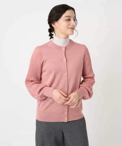 NHSCE50270 GIANNI LO GIUDICE(小さいサイズ) ウール混リブニットカーディガン