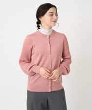 NHSCE50270 GIANNI LO GIUDICE(小さいサイズ)(メゾン ドゥ サンク) ウール混リブニットカーディガン ピンク