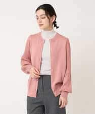 NHSCE50270 GIANNI LO GIUDICE(小さいサイズ)(メゾン ドゥ サンク) ウール混リブニットカーディガン ブルー