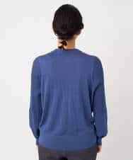 NHSCE50270 GIANNI LO GIUDICE(小さいサイズ)(メゾン ドゥ サンク) ウール混リブニットカーディガン ブルー