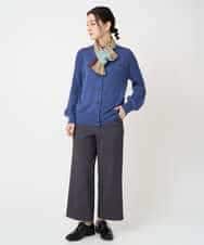 NHSCE50270 GIANNI LO GIUDICE(小さいサイズ)(メゾン ドゥ サンク) ウール混リブニットカーディガン ブルー