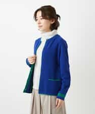 NHSED10270 GIANNI LO GIUDICE(小さいサイズ)(メゾン ドゥ サンク) ドライコットンニットカーディガン ブルー
