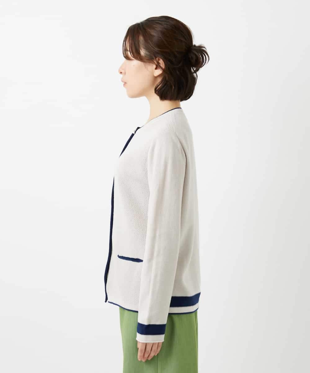 NHSED10270 GIANNI LO GIUDICE(小さいサイズ)(メゾン ドゥ サンク) ドライコットンニットカーディガン ベージュ