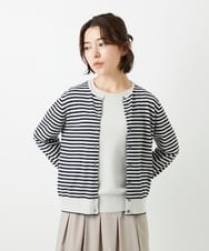 NHSEF80180 GIANNI LO GIUDICE(小さいサイズ)(メゾン ドゥ サンク) [アンサンブル対応]クルーネックニットカーディガン ピンク