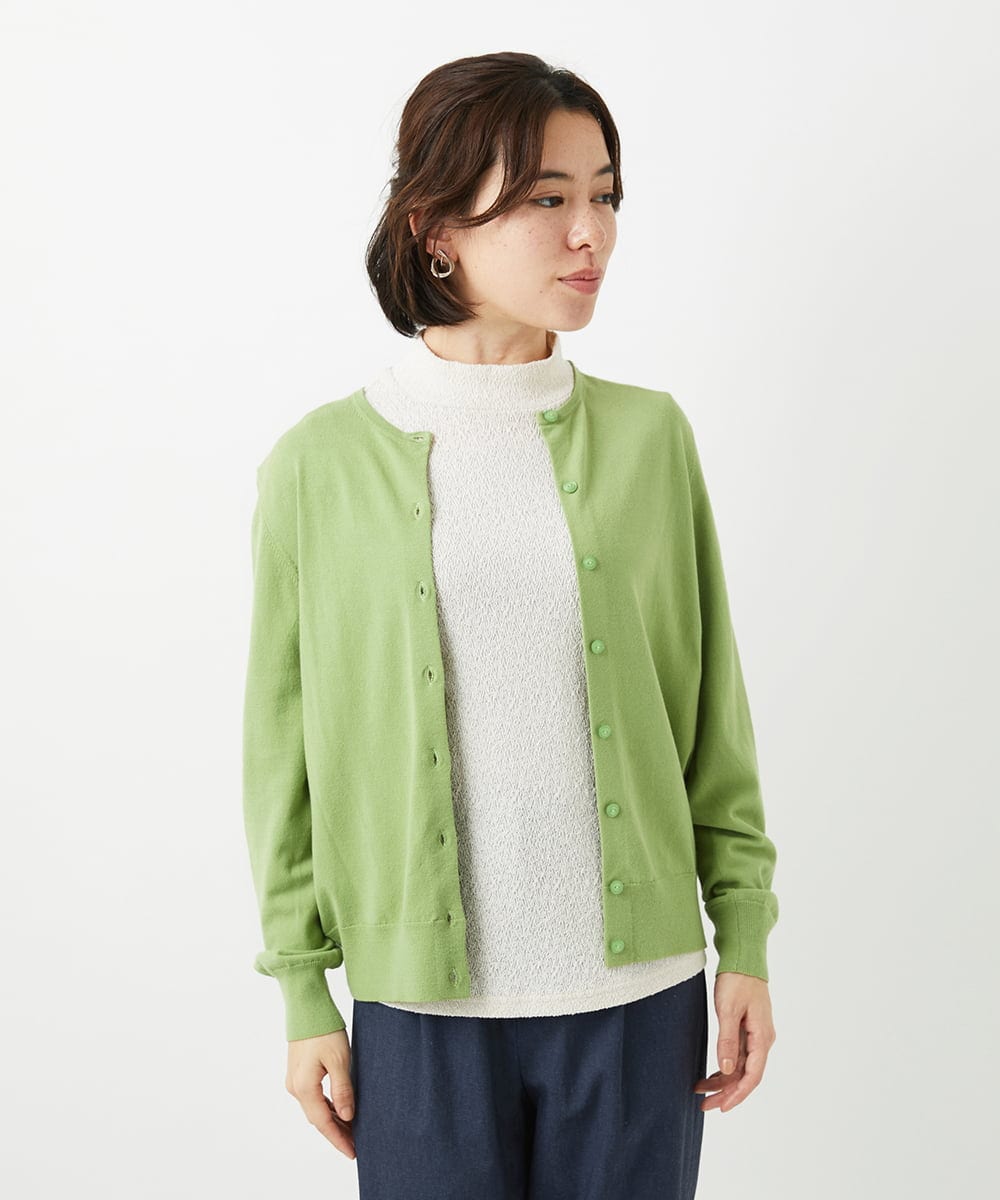 NHSEF80180 GIANNI LO GIUDICE(小さいサイズ)(メゾン ドゥ サンク) [アンサンブル対応]クルーネックニットカーディガン ピンク