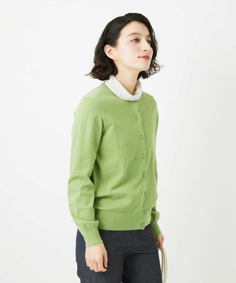 NHSEF80180 GIANNI LO GIUDICE(小さいサイズ)(メゾン ドゥ サンク) [アンサンブル対応]クルーネックニットカーディガン ピンク