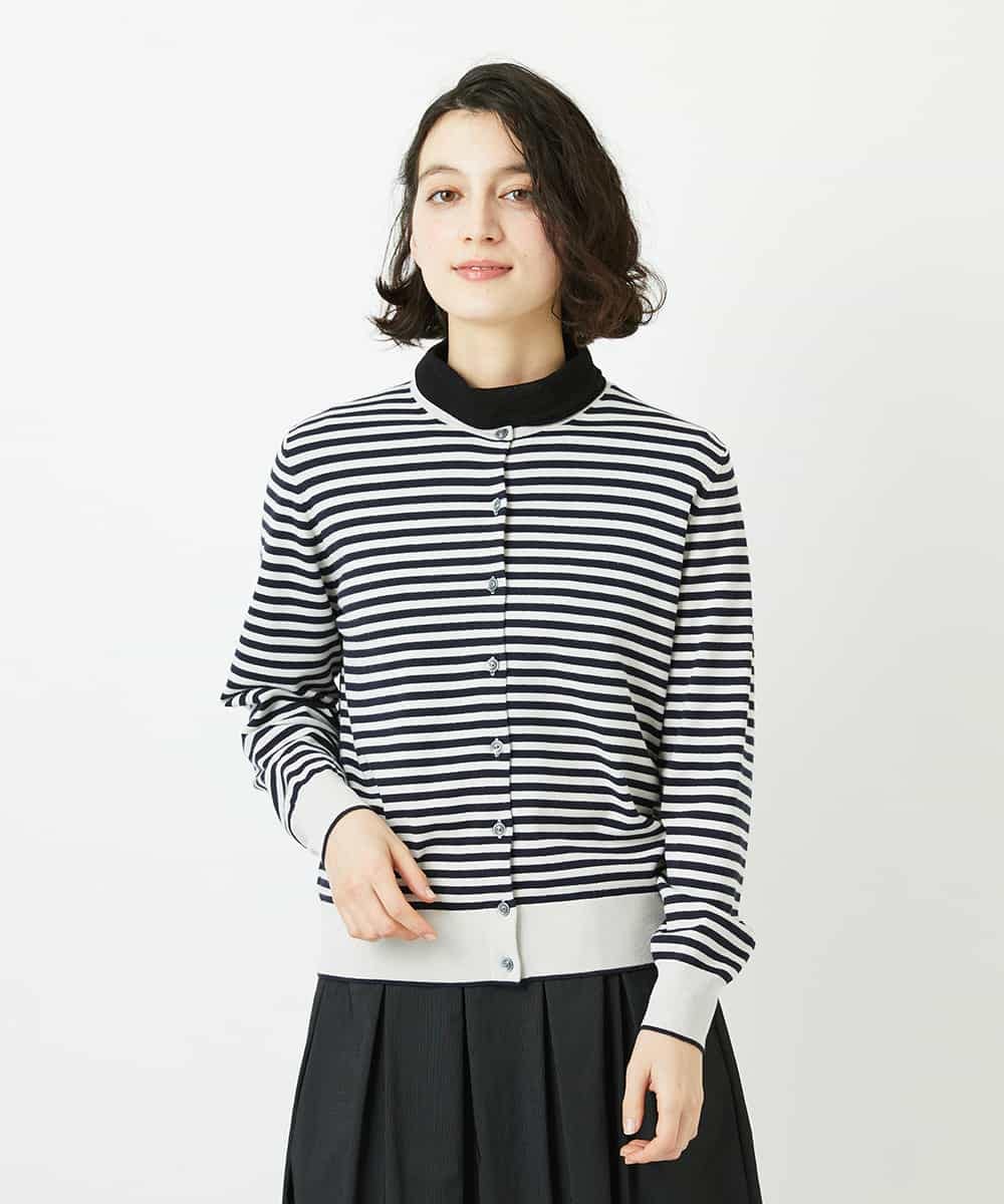 NHSEF80180 GIANNI LO GIUDICE(小さいサイズ)(メゾン ドゥ サンク) [アンサンブル対応]クルーネックニットカーディガン ピンク