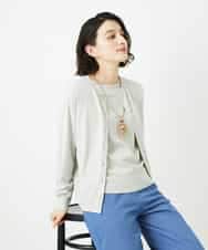 NHSEF80180 GIANNI LO GIUDICE(小さいサイズ)(メゾン ドゥ サンク) [アンサンブル対応]クルーネックニットカーディガン ピンク