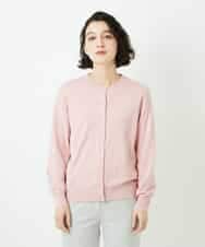 NHSEF80180 GIANNI LO GIUDICE(小さいサイズ)(メゾン ドゥ サンク) [アンサンブル対応]クルーネックニットカーディガン ピンク