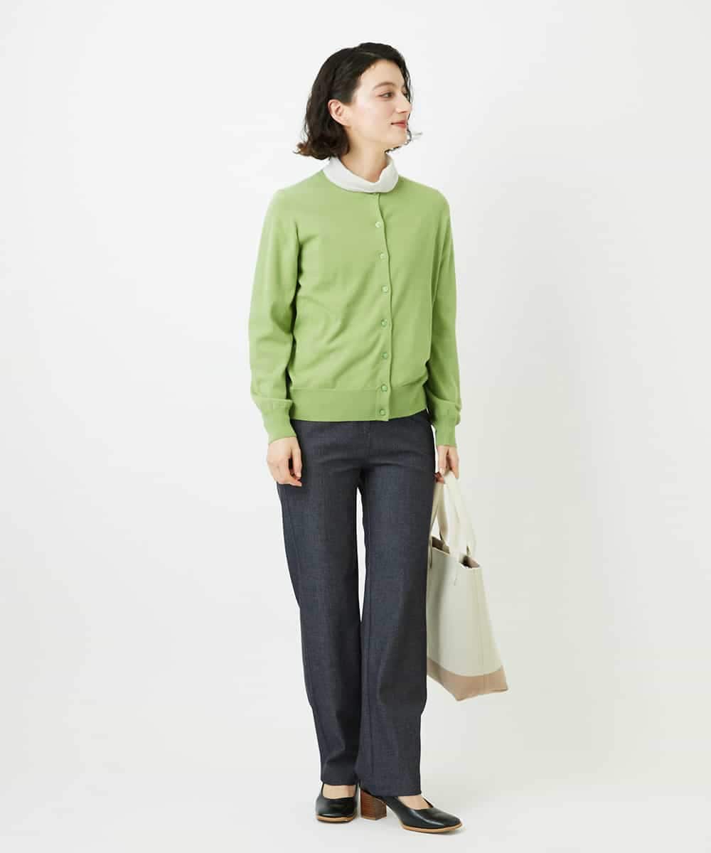 NHSEF80180 GIANNI LO GIUDICE(小さいサイズ)(メゾン ドゥ サンク) [アンサンブル対応]クルーネックニットカーディガン ピンク