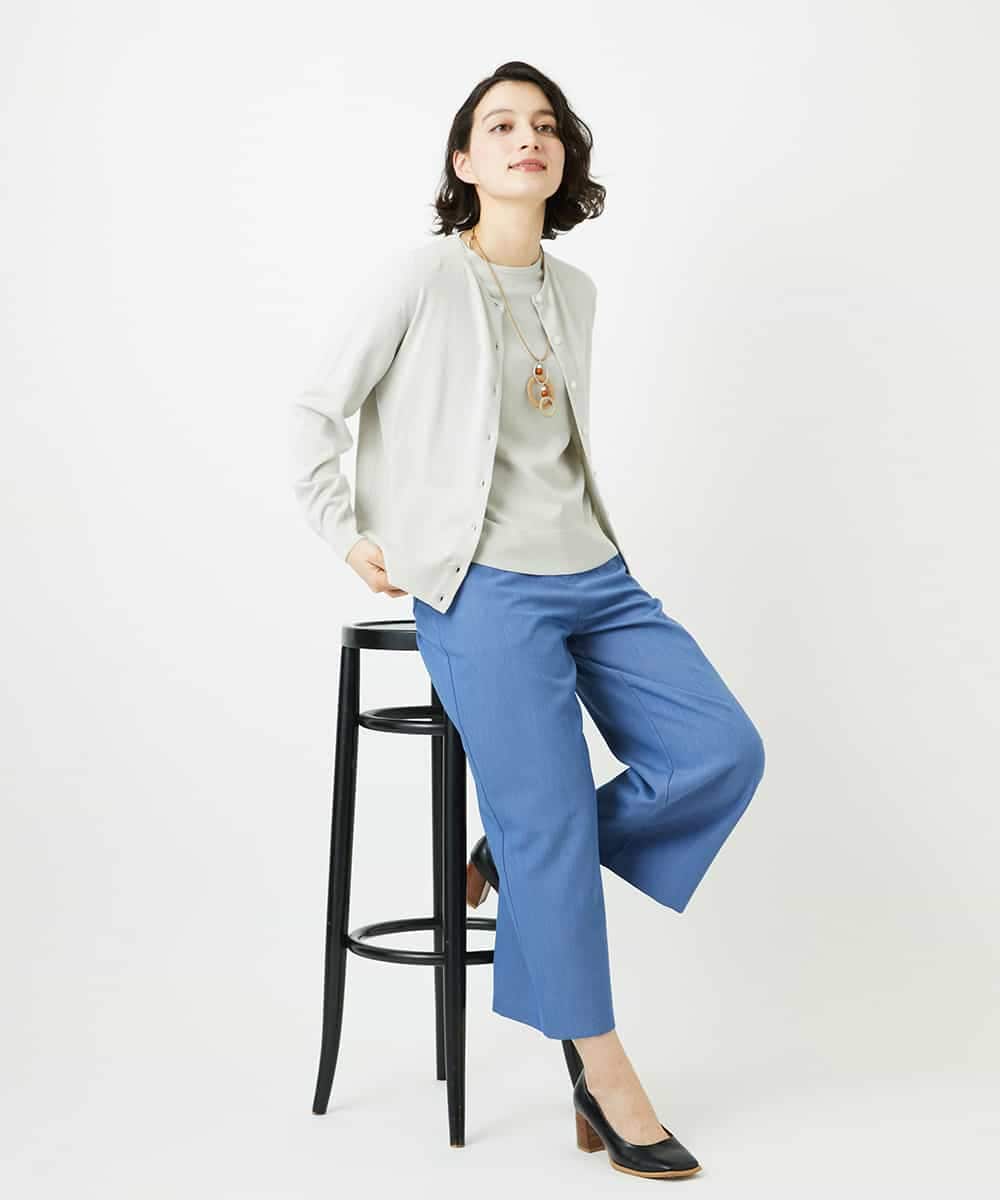 NHSEF80180 GIANNI LO GIUDICE(小さいサイズ)(メゾン ドゥ サンク) [アンサンブル対応]クルーネックニットカーディガン ピンク