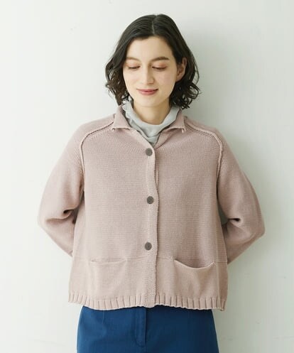 NHSET10300 GIANNI LO GIUDICE(小さいサイズ) [洗える]綿ギマニットカーディガン