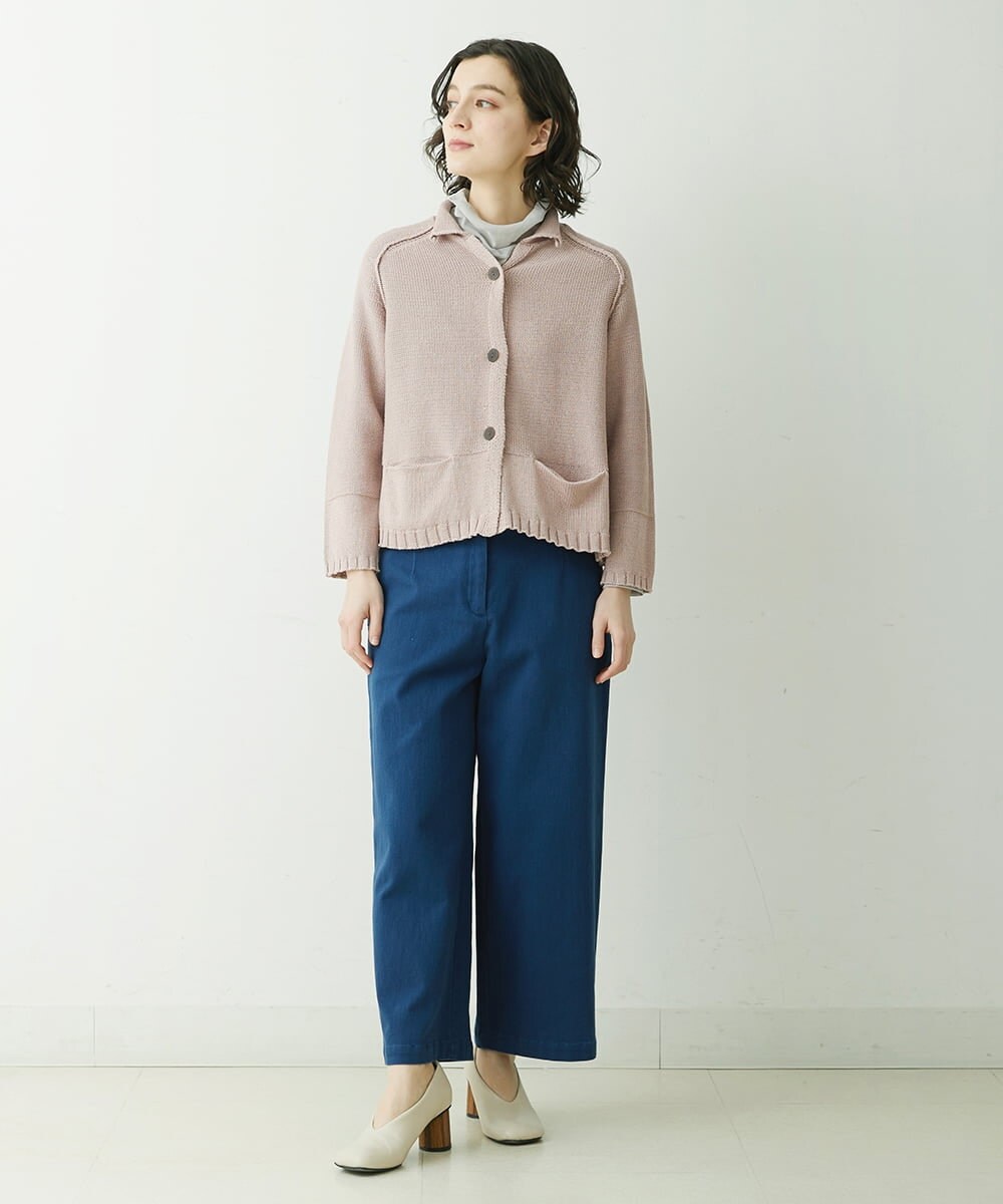 NHSET10300 GIANNI LO GIUDICE(小さいサイズ)(メゾン ドゥ サンク) [洗える]綿ギマニットカーディガン ピンク