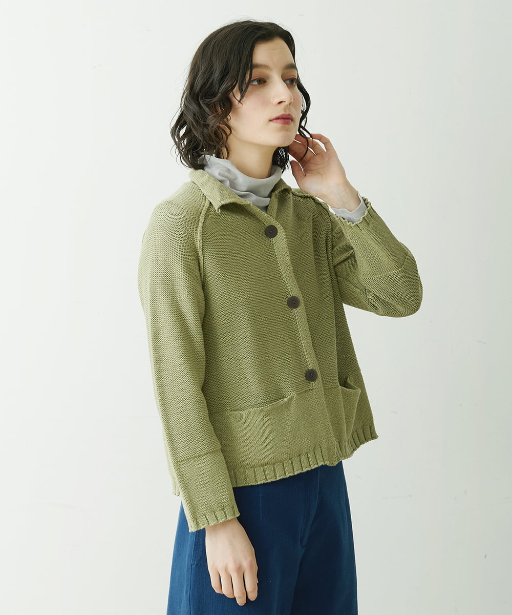 NHSET10300 GIANNI LO GIUDICE(小さいサイズ)(メゾン ドゥ サンク) [洗える]綿ギマニットカーディガン ピンク
