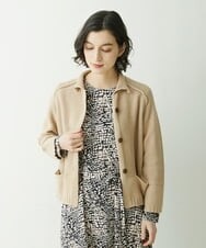 NHSET10300 GIANNI LO GIUDICE(小さいサイズ)(メゾン ドゥ サンク) [洗える]綿ギマニットカーディガン ベージュ