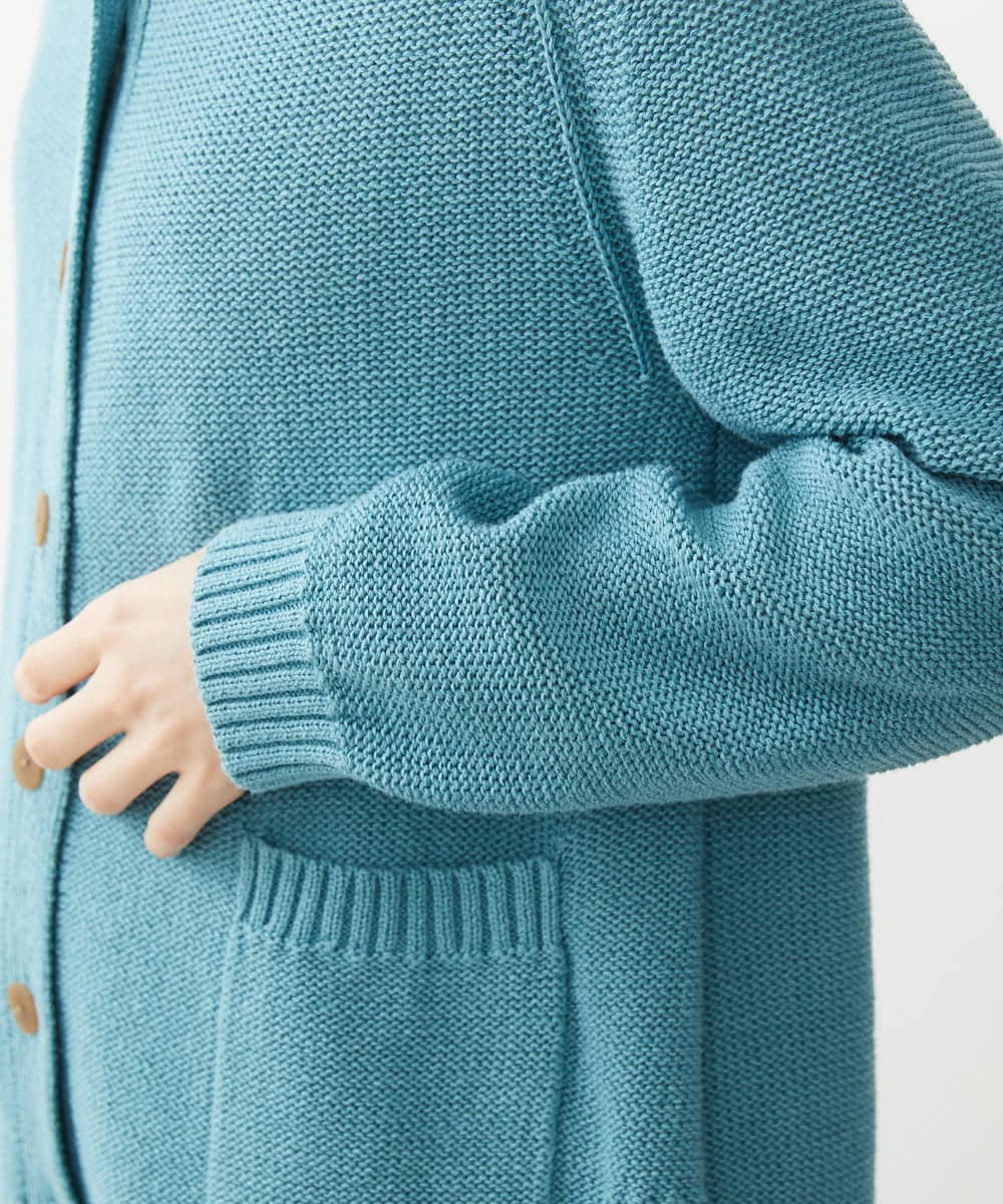 NHSEW20300 GIANNI LO GIUDICE(小さいサイズ)(メゾン ドゥ サンク) メンギマニットカーディガン ブルーグリーン