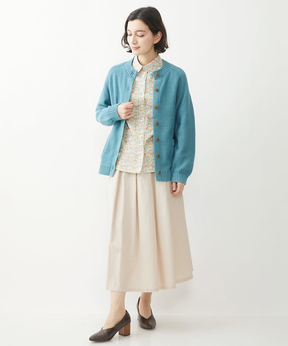 NHSEW20300 GIANNI LO GIUDICE(小さいサイズ)(メゾン ドゥ サンク) メンギマニットカーディガン ブルーグリーン