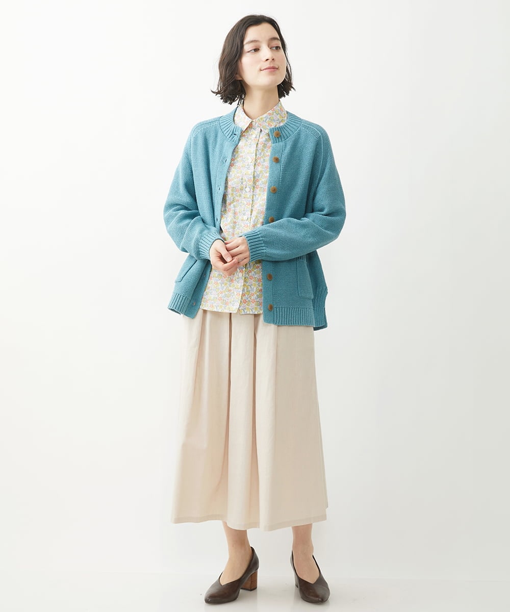 NHSEW20300 GIANNI LO GIUDICE(小さいサイズ)(メゾン ドゥ サンク) メンギマニットカーディガン ブルーグリーン