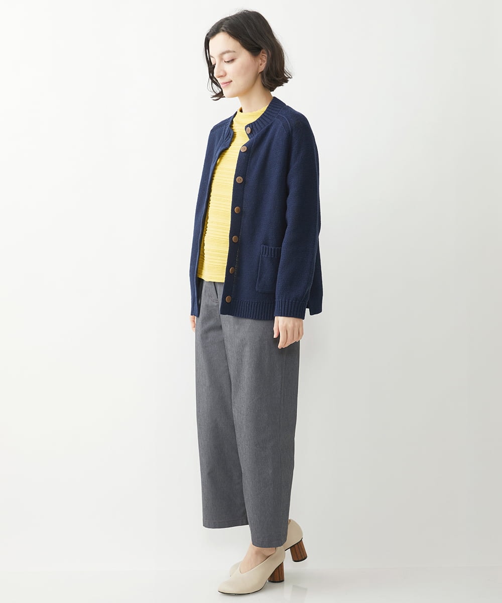 NHSEW20300 GIANNI LO GIUDICE(小さいサイズ)(メゾン ドゥ サンク) メンギマニットカーディガン ブルーグリーン