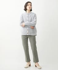 NHSEW20300 GIANNI LO GIUDICE(小さいサイズ)(メゾン ドゥ サンク) メンギマニットカーディガン ブルーグリーン