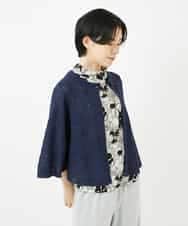 NHSGA40260 GIANNI LO GIUDICE(小さいサイズ)(メゾン ドゥ サンク) ケープ風ニットカーディガン スモーキーグリーン