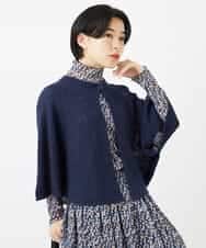 NHSGA40260 GIANNI LO GIUDICE(小さいサイズ)(メゾン ドゥ サンク) ケープ風ニットカーディガン スモーキーグリーン