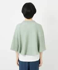 NHSGA40260 GIANNI LO GIUDICE(小さいサイズ)(メゾン ドゥ サンク) ケープ風ニットカーディガン スモーキーグリーン