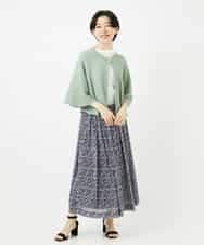 NHSGA40260 GIANNI LO GIUDICE(小さいサイズ)(メゾン ドゥ サンク) ケープ風ニットカーディガン スモーキーグリーン