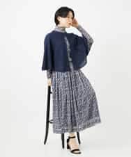 NHSGA40260 GIANNI LO GIUDICE(小さいサイズ)(メゾン ドゥ サンク) ケープ風ニットカーディガン スモーキーグリーン