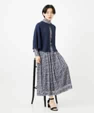 NHSGA40260 GIANNI LO GIUDICE(小さいサイズ)(メゾン ドゥ サンク) ケープ風ニットカーディガン スモーキーグリーン