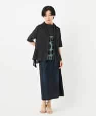 NHSGA50290 GIANNI LO GIUDICE(小さいサイズ)(メゾン ドゥ サンク) [人気デザイン/日本製]リネンニットジレ ダークブラウン