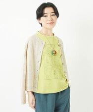 NHSGB10360 GIANNI LO GIUDICE(小さいサイズ)(メゾン ドゥ サンク) リネン杢ニットカーディガン ベージュ