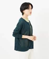 NHSGC53390 GIANNI LO GIUDICE(小さいサイズ)(メゾン ドゥ サンク) [日本製]リネンニットカーディガン ベージュ