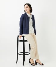 NHSGE40270 GIANNI LO GIUDICE(小さいサイズ)(メゾン ドゥ サンク) ペーパーヤーンニットカーディガン ベージュ