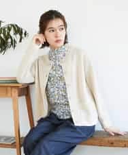 NHSGE40270 GIANNI LO GIUDICE(小さいサイズ)(メゾン ドゥ サンク) ペーパーヤーンニットカーディガン ベージュ