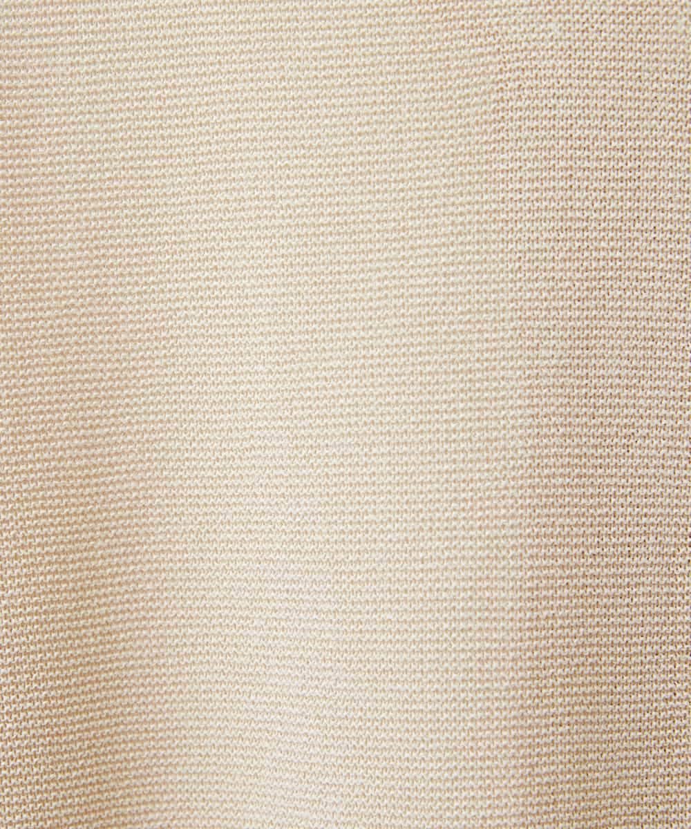 NHSGE40270 GIANNI LO GIUDICE(小さいサイズ)(メゾン ドゥ サンク) ペーパーヤーンニットカーディガン ベージュ
