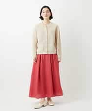 NHSGE40270 GIANNI LO GIUDICE(小さいサイズ)(メゾン ドゥ サンク) ペーパーヤーンニットカーディガン ベージュ