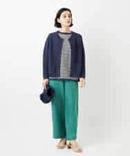 NHSGE40270 GIANNI LO GIUDICE(小さいサイズ)(メゾン ドゥ サンク) ペーパーヤーンニットカーディガン ベージュ