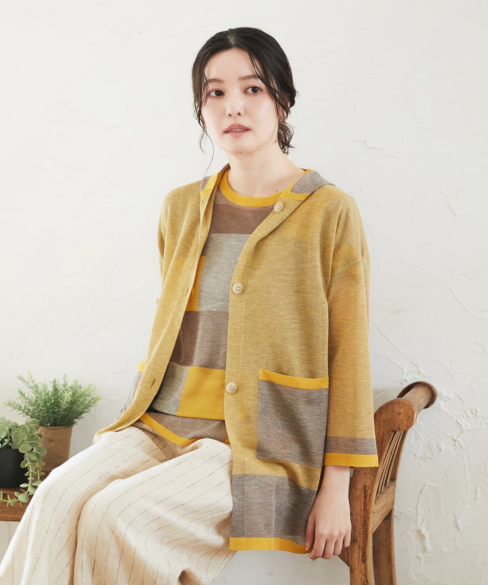 NHSGE50330 GIANNI LO GIUDICE(小さいサイズ) [アンサンブル対応]LEVITAロングニットカーディガン