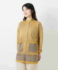 NHSGE50330 GIANNI LO GIUDICE(小さいサイズ)(メゾン ドゥ サンク) [アンサンブル対応]LEVITAロングニットカーディガン マスタード系