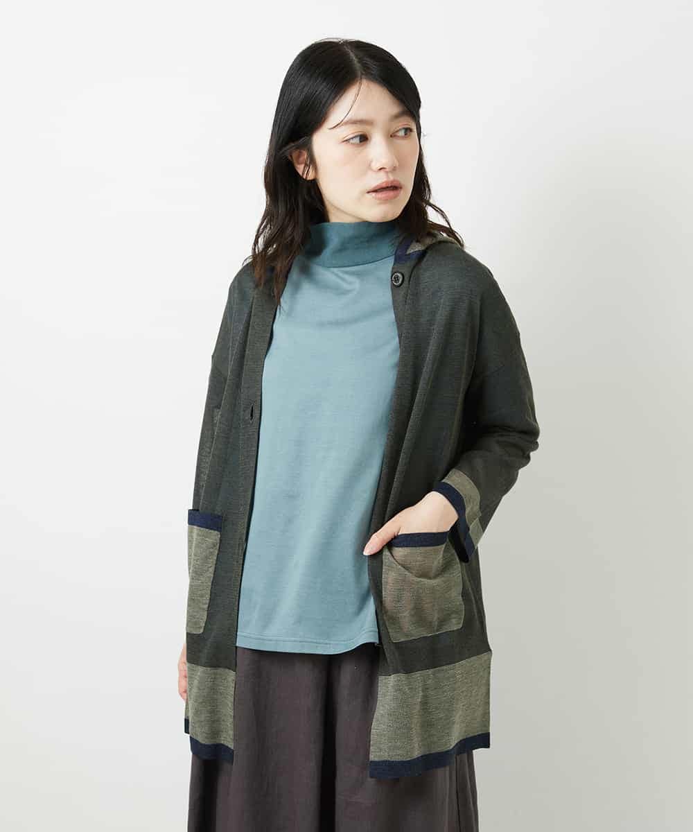 NHSGE50330 GIANNI LO GIUDICE(小さいサイズ)(メゾン ドゥ サンク) [アンサンブル対応]LEVITAロングニットカーディガン マスタード系