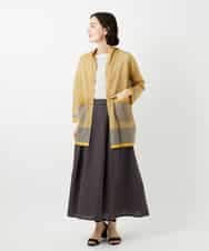 NHSGE50330 GIANNI LO GIUDICE(小さいサイズ)(メゾン ドゥ サンク) [アンサンブル対応]LEVITAロングニットカーディガン マスタード系